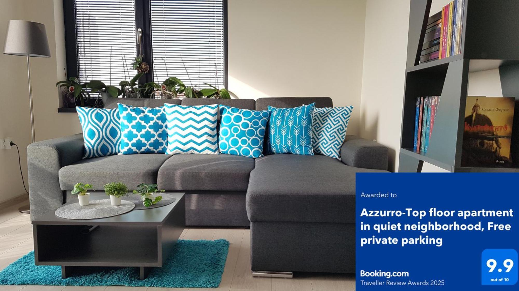 Azzurro-Top Floor Apartment In Quiet Neighborhood, Free Private Parking Varna Extérieur photo